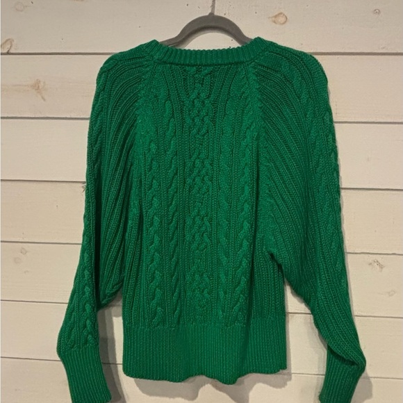 Ralph Lauren Black Label Green Crew Neck Cable Knit Sweater - Picture 8 of 15